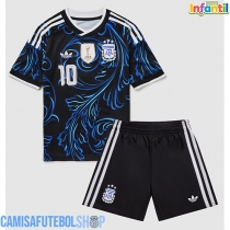 Camisa de time de futebol Argentina Lionel Messi #10 Replicas 2º Equipamento Infantil Mundo 2026 Manga Curta (+ Calças curtas)
